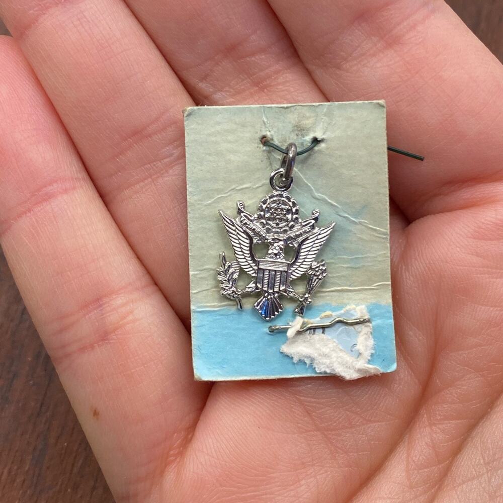 Vintage Wells 925 Sterling Silver Air Force Officer Pendant Bracelet Charm